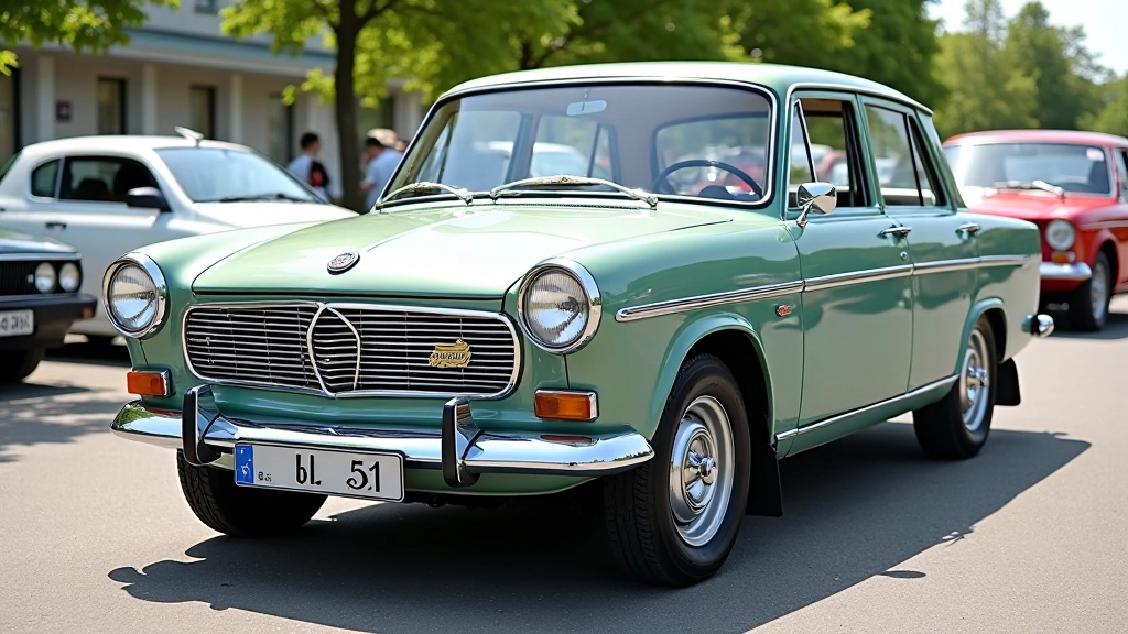 Restored Zhiguli 2105 in mint condition, vintage car show