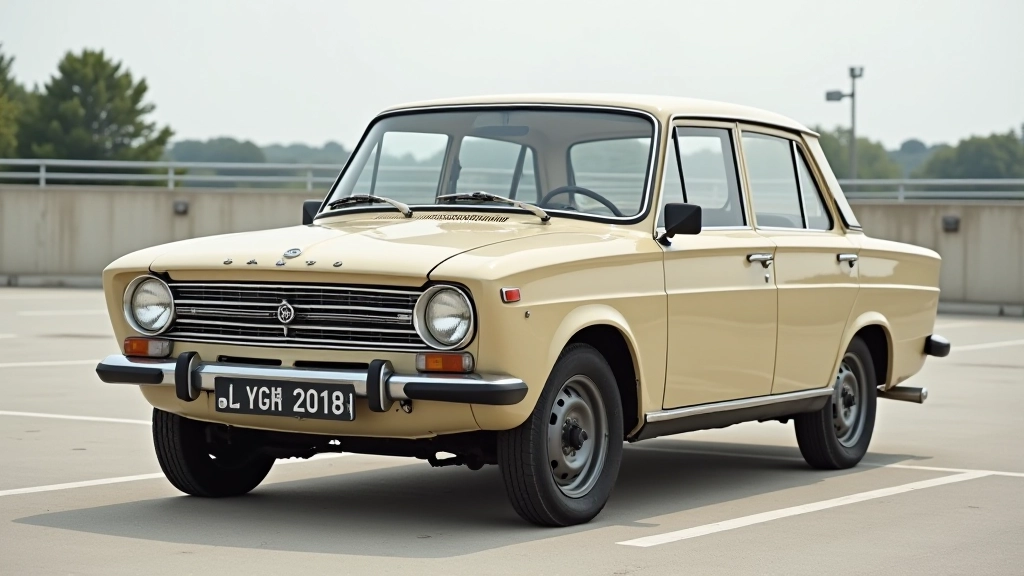 Lada 2101 klassikaline disain, küljevaade parklas
