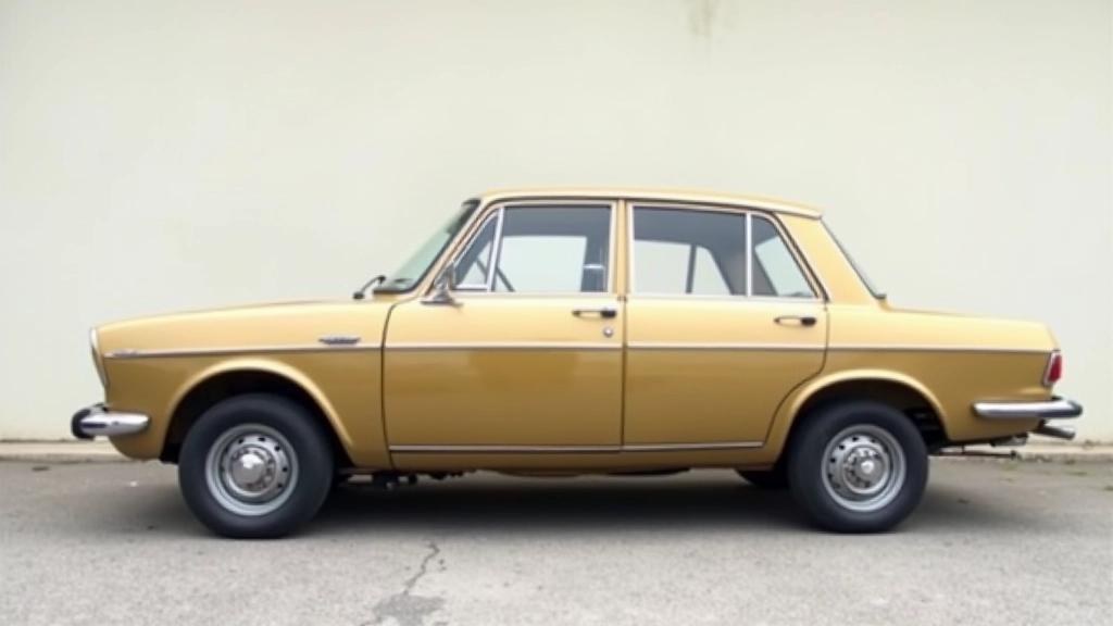 Žiguli 2105 side view, classic sedan proportions, 1970s design