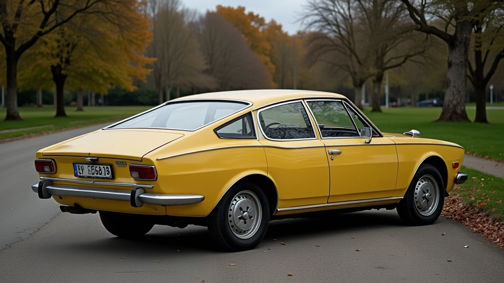 Moskitš auto külgvaade, retro disain, nõukogude klassika