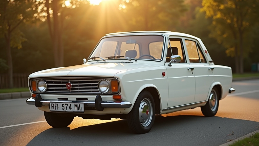 Valge Žiguli 2105 perekonnauto, kaheksakümnendad aastad, kompaktne suurendus